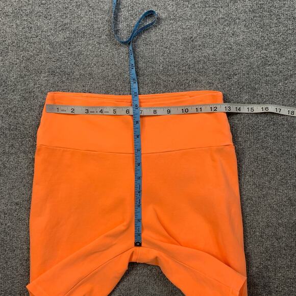 UGG Shorts Womens M Medium Neon Orange Rilynn Biker Organic Cotton Mid Rise - Picture 3 of 11
